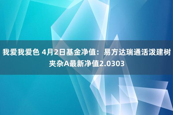 我爱我爱色 4月2日基金净值：易方达瑞通活泼建树夹杂A最新净值2.0303