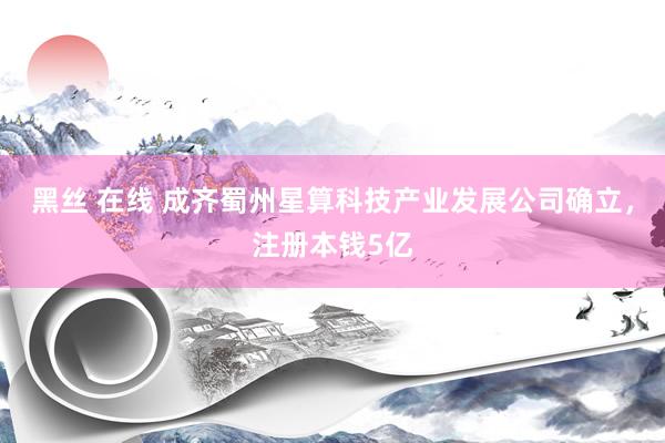黑丝 在线 成齐蜀州星算科技产业发展公司确立，注册本钱5亿