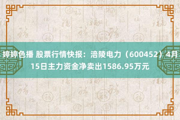 婷婷色播 股票行情快报：涪陵电力（600452）4月15日主力资金净卖出1586.95万元