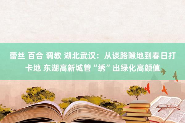 蕾丝 百合 调教 湖北武汉：从谈路隙地到春日打卡地 东湖高新城管“绣”出绿化高颜值