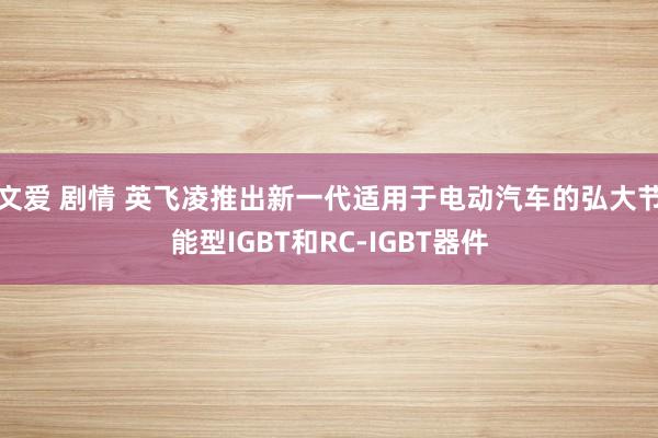 文爱 剧情 英飞凌推出新一代适用于电动汽车的弘大节能型IGBT和RC-IGBT器件