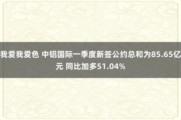 我爱我爱色 中铝国际一季度新签公约总和为85.65亿元 同比加多51.04%