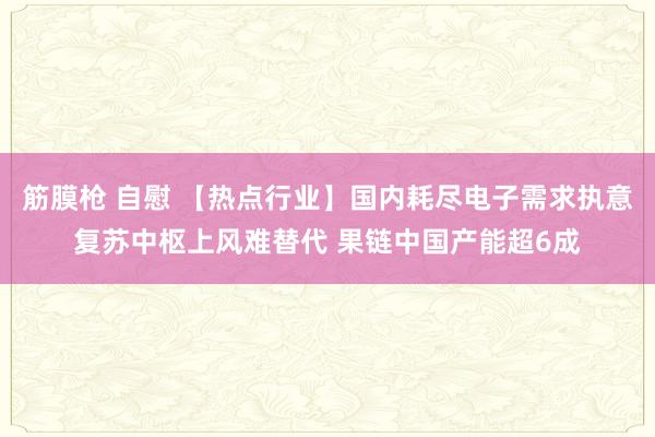 筋膜枪 自慰 【热点行业】国内耗尽电子需求执意复苏中枢上风难替代 果链中国产能超6成
